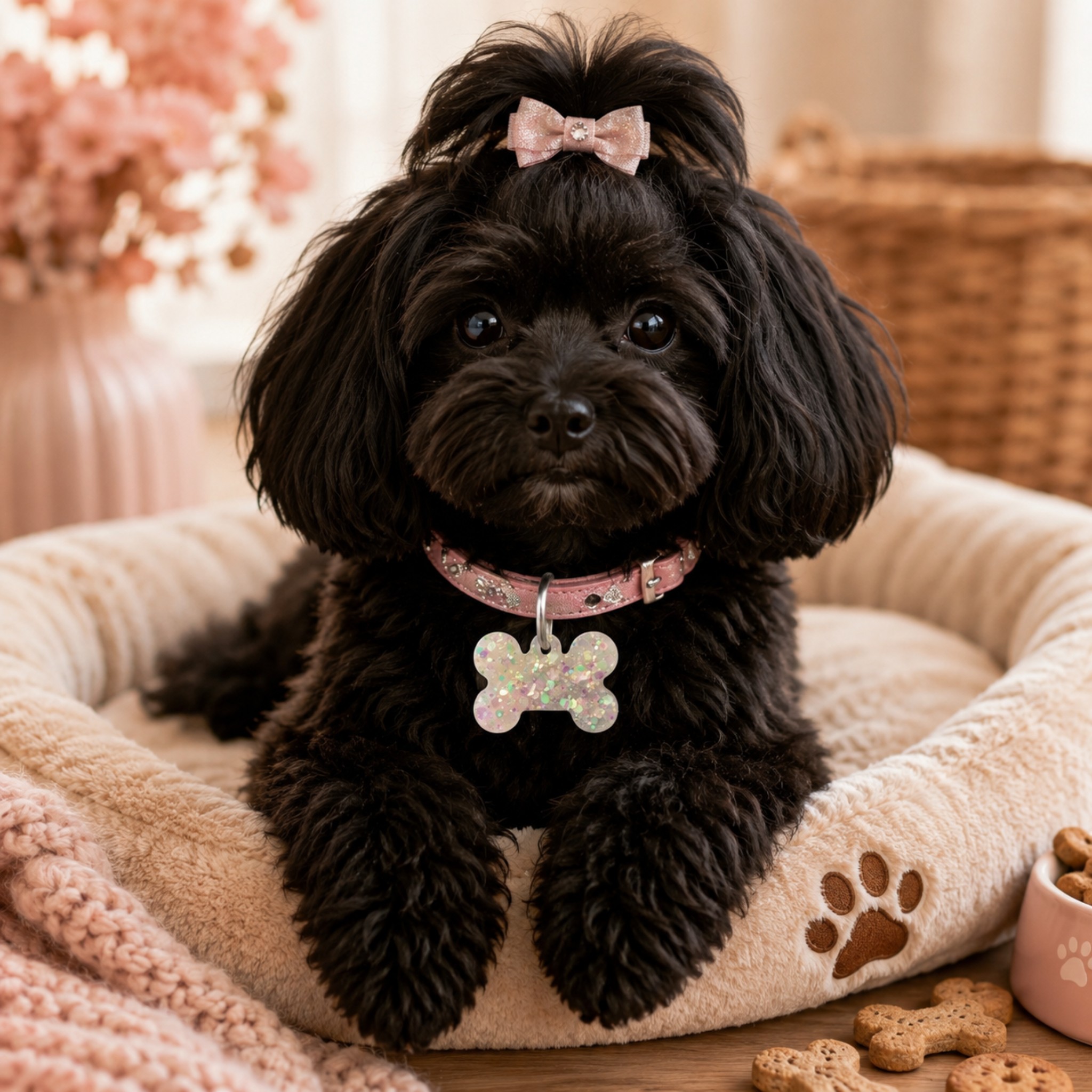 Medagliette Personalizzabili in Resina Glitter per Animali